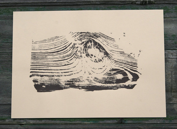 Kunstdruck, Holzdruck #4, Kiefernholz