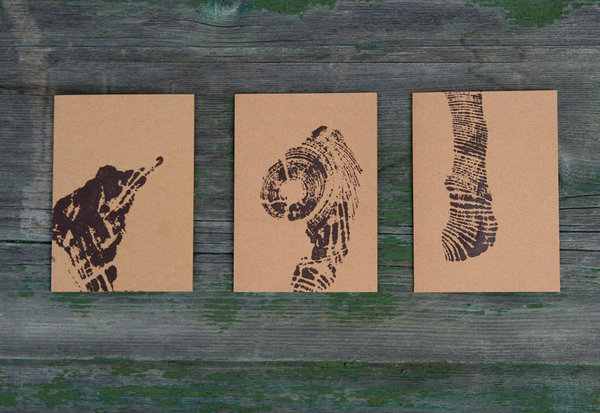 Grußkarten Holzdruck Handgemacht Karte Geschenkkarten Weihnachtskarten Hochzeitskarten